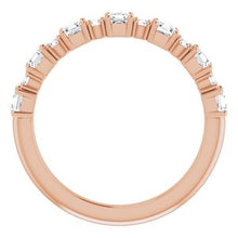 Load image into Gallery viewer, 14K Rose 3/4 CTW Diamond Anniversary Band
