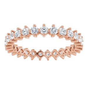 14K Rose 1 1/4 CTW Diamond Eternity Band