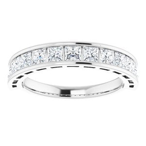 14K Blanc 1 1/5 CTW Diamond Anniversary Band