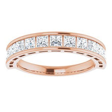 Load image into Gallery viewer, 14K Rose 1 1/5 CTW Diamond Anniversary Band

