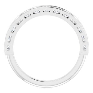 Platinum 9/10 CTW Diamond Anniversary Band
