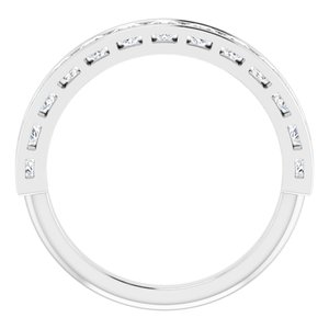 Bande d'anniversaire en diamant 14K blanc 9/10 CTW