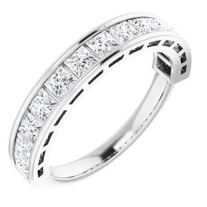 14K Blanc 1 1/5 CTW Diamond Anniversary Band