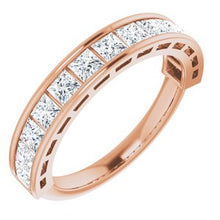 Load image into Gallery viewer, 14K Rose 1 1/5 CTW Diamond Anniversary Band
