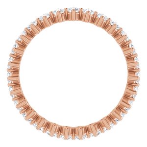 14K Rose 1 1/4 CTW Diamond Eternity Band
