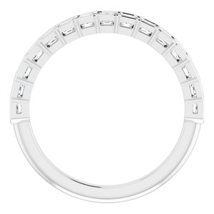 Bague anniversaire platine 3/4 CTW diamant