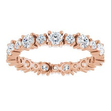 Charger l&#39;image dans la galerie, Bracelet d&#39;éternité diamant 14K rose 9/10 CTW
