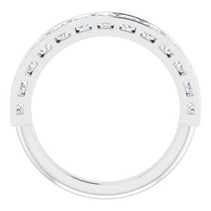 14K Blanc 1 1/5 CTW Diamond Anniversary Band