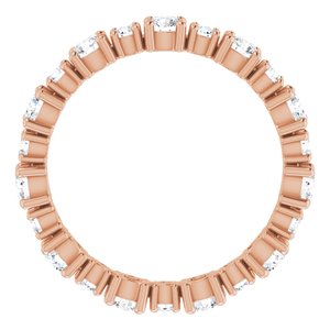 Bracelet d'éternité diamant 14K rose 9/10 CTW