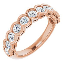 Charger l&#39;image dans la galerie, 14K Rose 1 1/8 CTW Diamond Anniversary Band
