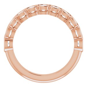 14K Rose 1 1/8 CTW Diamond Anniversary Band