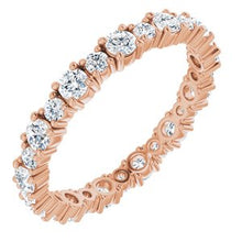 Load image into Gallery viewer, 14K Rose 1 CTW Diamond Eternity Band
