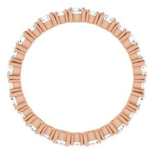 Load image into Gallery viewer, 14K Rose 1 CTW Diamond Eternity Band
