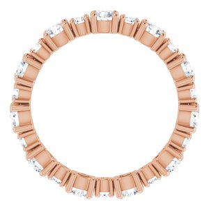 14K Rose 1 1/2CTW Diamond Eternity Band