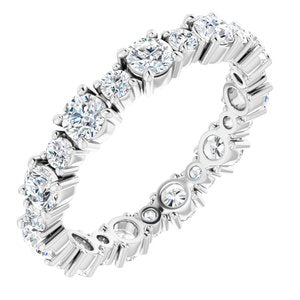 14K White 1 1/2 CTW Diamond Eternity Band