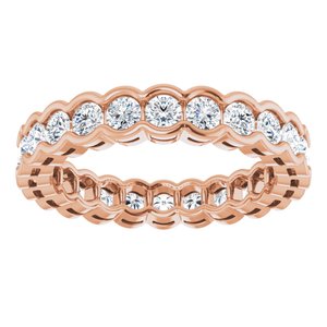 14K Rose 1 1/3 CTW Diamond Eternity Band