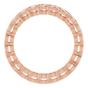 14K Rose 1 1/3 CTW Diamond Eternity Band