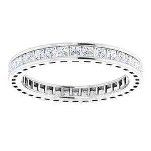 14K White 3/4 CTW Diamond Eternity Band