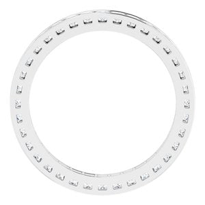 14K White 3/4 CTW Diamond Eternity Band