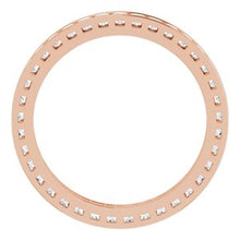 Load image into Gallery viewer, 14K Rose 7/8 CTW Diamond Eternity Band
