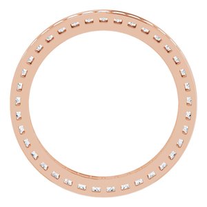 14K Rose 7/8 CTW Diamond Eternity Band