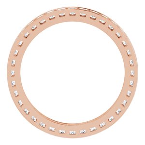 14K Rose 3/4 CTW Diamond Eternity Band