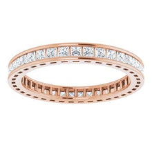 Load image into Gallery viewer, 14K Rose 7/8 CTW Diamond Eternity Band
