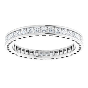 14K White 7/8 CTW Diamond Eternity Band