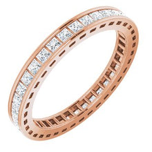 Load image into Gallery viewer, 14K Rose 3/4 CTW Diamond Eternity Band
