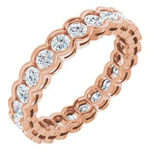 Load image into Gallery viewer, 14K Rose 1 1/3 CTW Diamond Eternity Band
