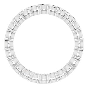 14K White 1 1/5 CTW Diamond Eternity Band