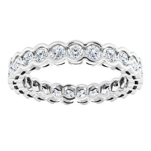 14K White 1 1/4 CTW Diamond Eternity Band