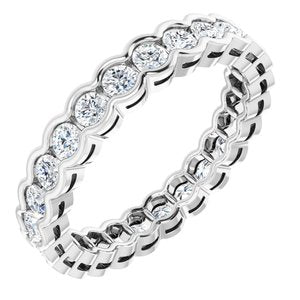 14K White 1 1/4 CTW Diamond Eternity Band
