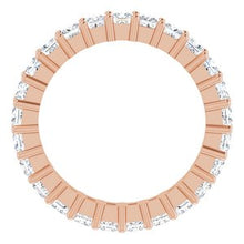 Load image into Gallery viewer, 14K Rose 1 3/4 CTW Diamond Square Eternity Band Size 5
