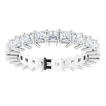 Charger l&#39;image dans la galerie, 14K White 1 3/4 CTW Diamond Square Eternity Band Taille 5
