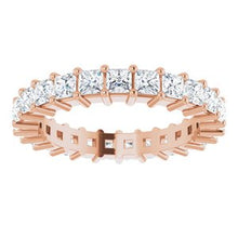 Load image into Gallery viewer, 14K Rose 1 3/4 CTW Diamond Square Eternity Band Size 5
