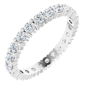 Platinum 1 1/5 CTW Diamond Round Eternity Band Size 6
