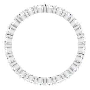 Platinum 1 1/5 CTW Diamond Round Eternity Band Size 6