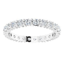 Load image into Gallery viewer, Platinum 1 1/5 CTW Diamond Round Eternity Band Size 6
