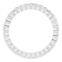 Charger l&#39;image dans la galerie, Platinum 1 1/8 CTW Diamond Square Eternity Band Taille 6
