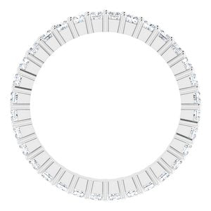 Platinum 1 1/8 CTW Diamond Square Eternity Band Taille 6