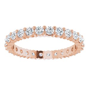 14K Rose 1 1/3 CTW Diamond Round Eternity Band Taille 7