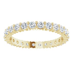 14K Yellow 1 1/3 CTW Diamond Round Eternity Band Size 7
