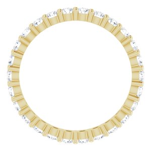 14K Yellow 1 1/3 CTW Diamond Round Eternity Band Size 7