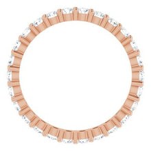 Charger l&#39;image dans la galerie, 14K Rose 1 1/3 CTW Diamond Round Eternity Band Taille 7
