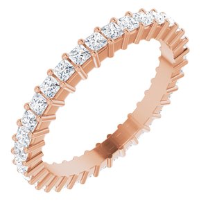 14K Rose 1 1/5CTW Diamond Square Eternity Band Size 7