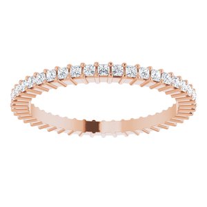 14K Rose 1 1 / 8CTW Diamond Square Eternity Band Taille 6