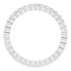 14K White 1 1/5 CTW Diamond Square Eternity Band Taille 7
