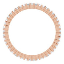 Charger l&#39;image dans la galerie, 14K Rose 1 1 / 8CTW Diamond Square Eternity Band Taille 6
