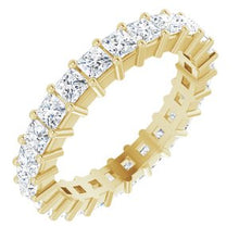 Load image into Gallery viewer, 14K Yellow 2 1/3 CTW Diamond Square Eternity Band Size 7
